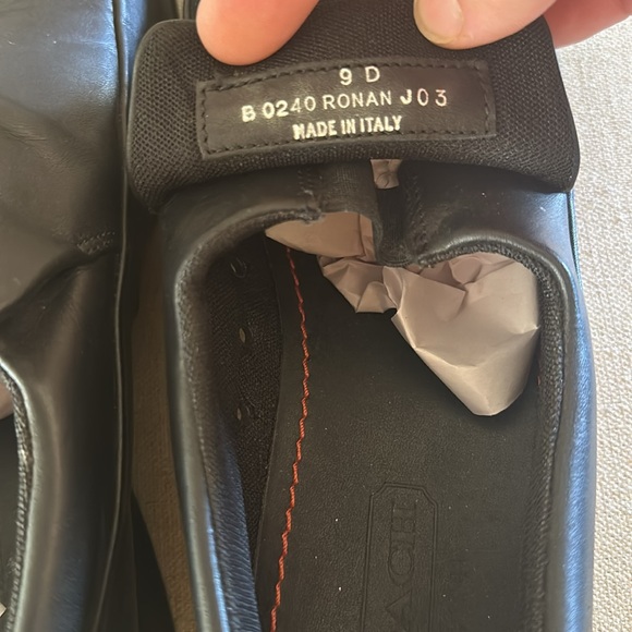 Coach Men’s Ronan Leather Slip On Loafers Shoes Black Size 9 main image 7
